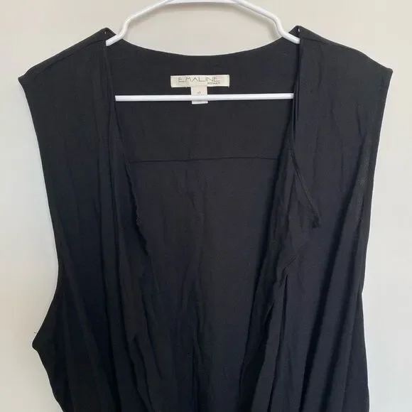 NWT Emaline Women Black Wrap Tank Top Size 2X - Picture 2 of 6